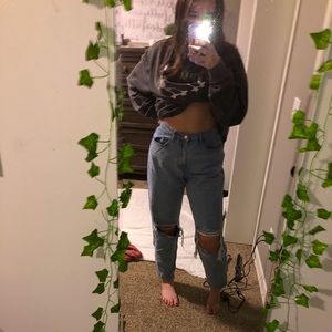 prettylittlething high waisted mom jeans